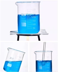 Laboratorieborosilikatglassbeger med tut Low Form Glass
